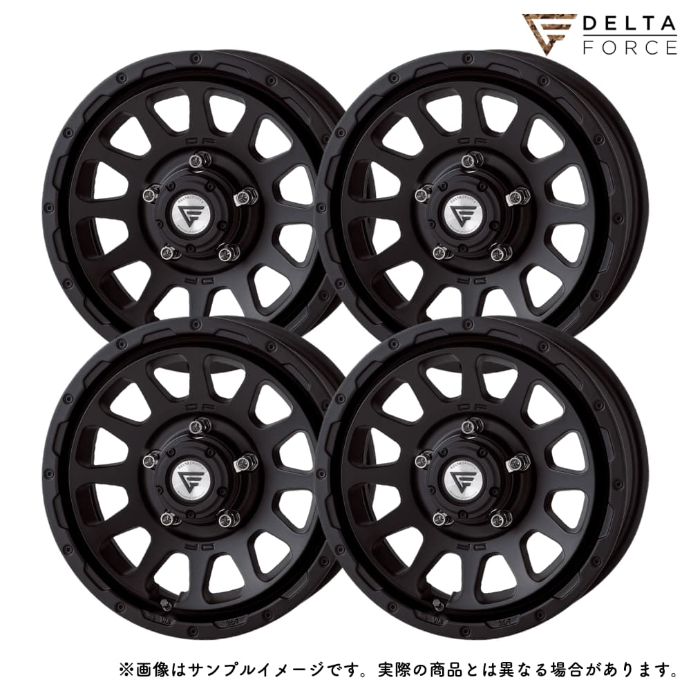 DELTA FORCE - デルタフォース オーバル 16x5.5J 5H 139.7 +20 引っ敷き黒いこと (MBK) / 16in 車輪4本仕掛ける OVAL タイヤ、ホイール-車、バイク、自転車