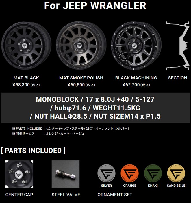 デルタフォース オーバル ホイール1本 17x8.0J 5H 127 +40 マットスモークポリッシュ (MSP) | DELTA FORCE | 02