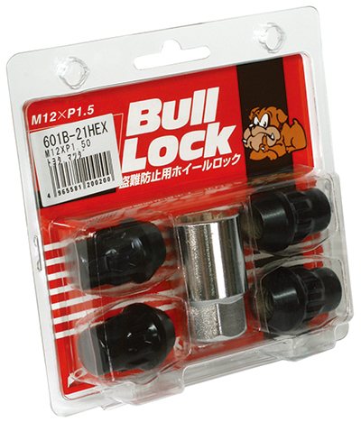 協永産業 ブルロック ロックナット 袋タイプ 21HEX M12×P1.5 4pcs ブラック / Bull Lock (601B) KYO-EI | KYO-EI