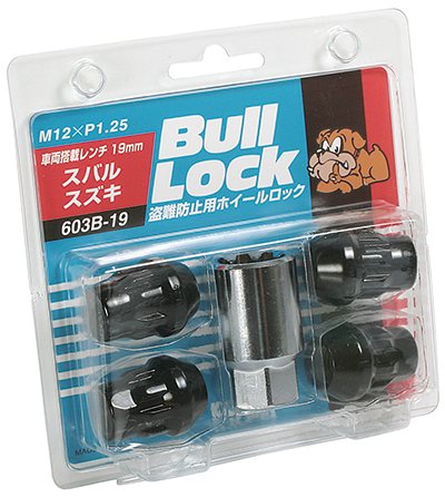 協永産業 ブルロック ロックナット 袋タイプ 19HEX M12×P1.25 4pcs ブラック / Bull Lock (603B-19) KYO-EI | KYO-EI