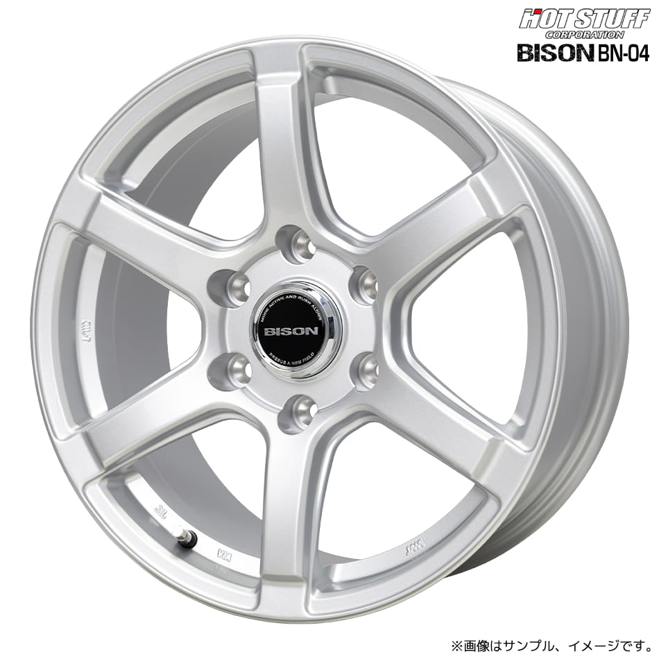 バイソン BN-04 ホイール1本 17x7.5J 6H 139.7 +28 シルバー(S) / 17インチ ホットスタッフ HOT STUFF BISON BN04