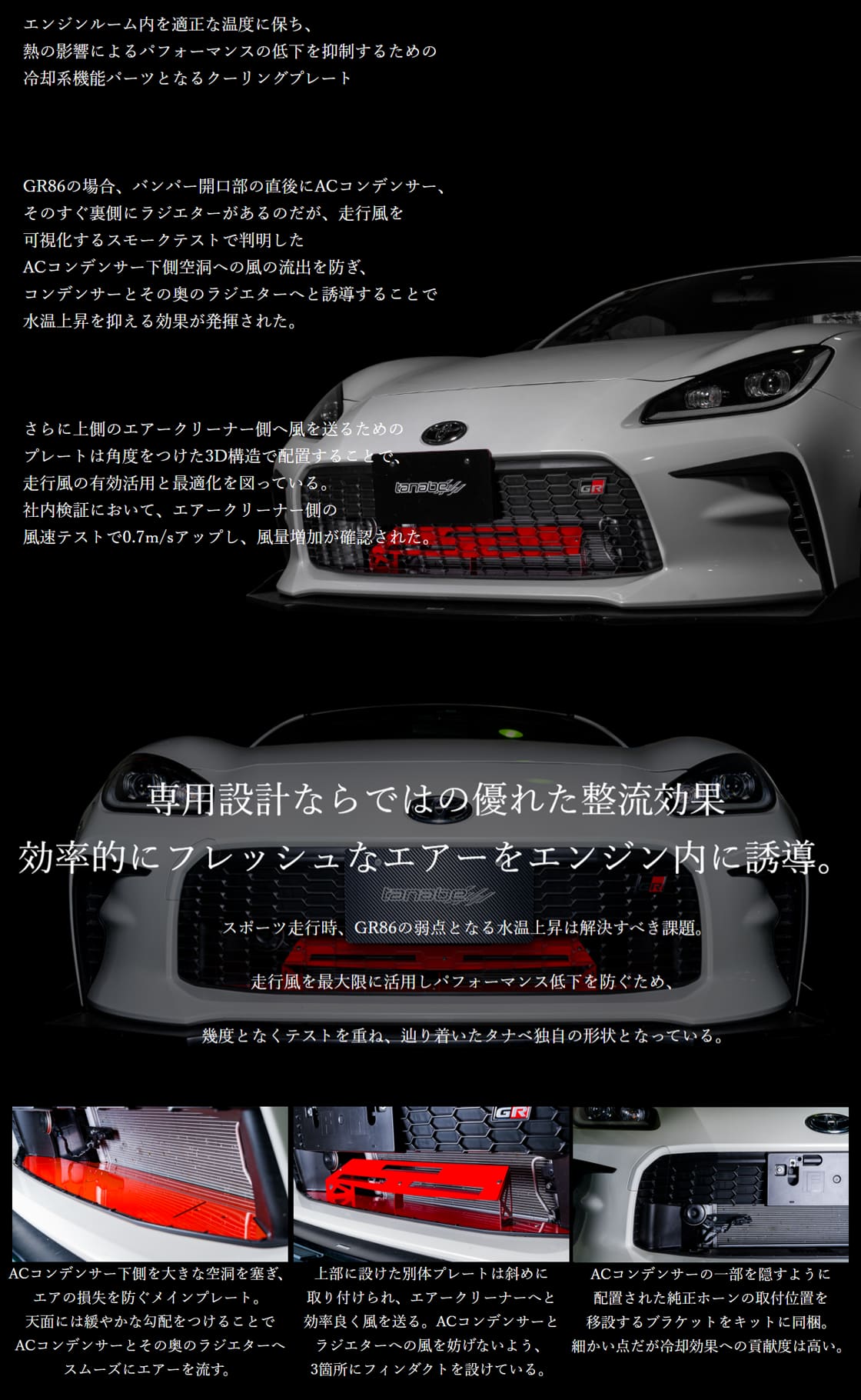 TANABE（タナベ） GTクーリングプレート GR86 ZN8 tanabe CLPT3 : エス