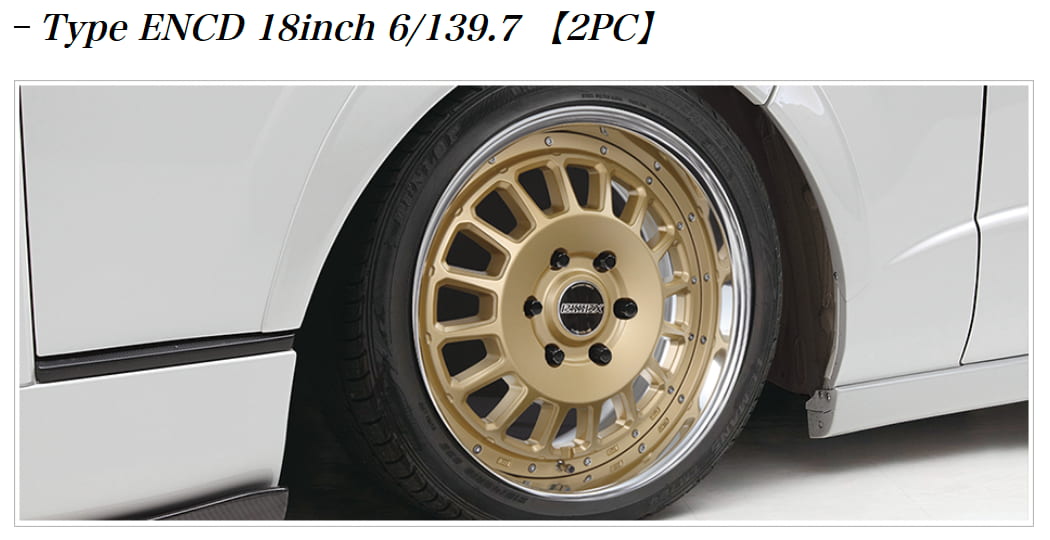 ESSEX（エセックス） CRS ENCD-18 2ピースホイール1本 18x8.0J 6H
