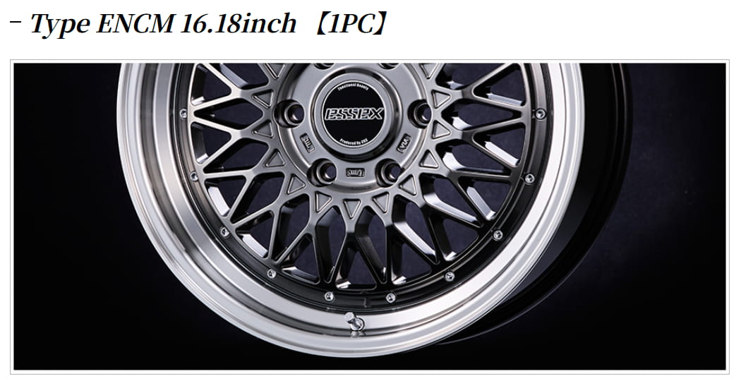 CRS ESSEX ENCM-18 18インチ7.5J+42 ハイパーグロス ESSEX（エセックス） CRS ENCM-18 アルミホイール1本 18x7.5J 6H 139.7