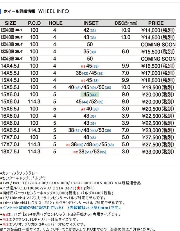 限定特価 業販品 冬用  新品  インチ