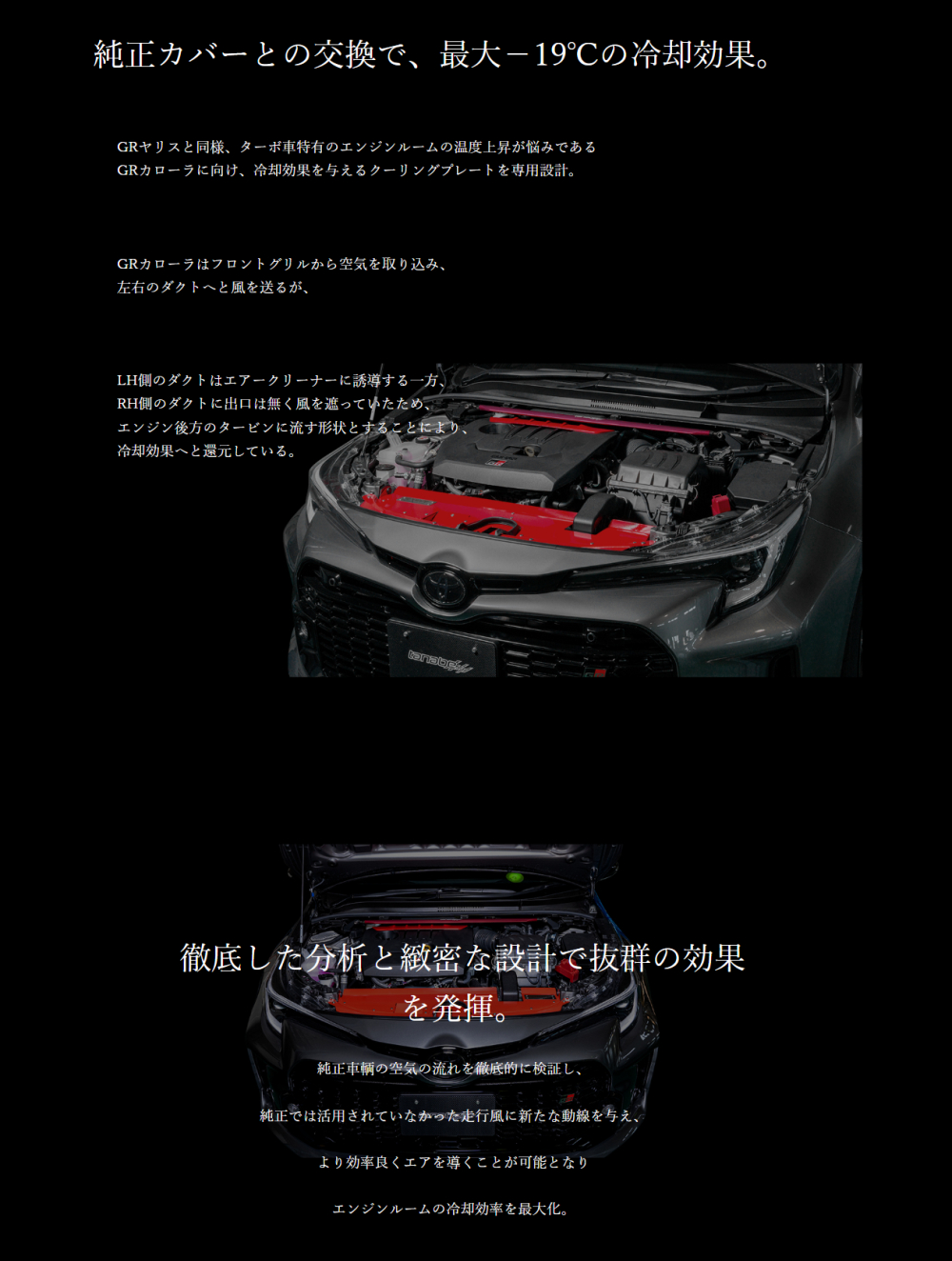 TANABE（タナベ） GTクーリングプレート GRカローラ GZEA14H (フロント
