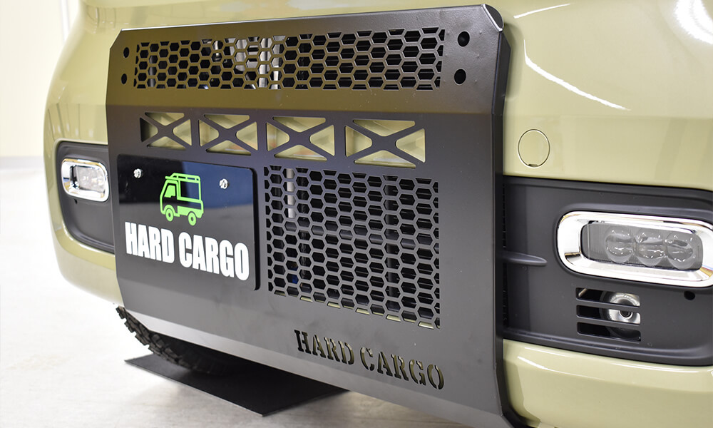 ハードカーゴ スキッドグリル ホンダ N-VAN JJ1 JJ2 グリルガード フロントガード 軽バン 軽ハコ用 カスタム HC-SG5 | HARD CARGO