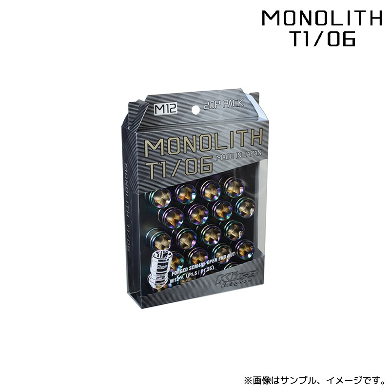 KYO-EI 協永産業 Kics モノリス 貫通ナット T1/06 M12xP1.5 ネオクロ