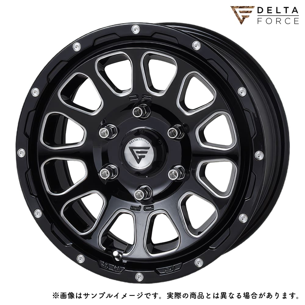 �f���^�t�H�[�X �I�[�o�� 17x8.0J 6H 139.7 +20 �u���b�N�}�V�j���O (BKM) / 17�C���` �z�C�[��1�{ DELTA FORCE OVAL