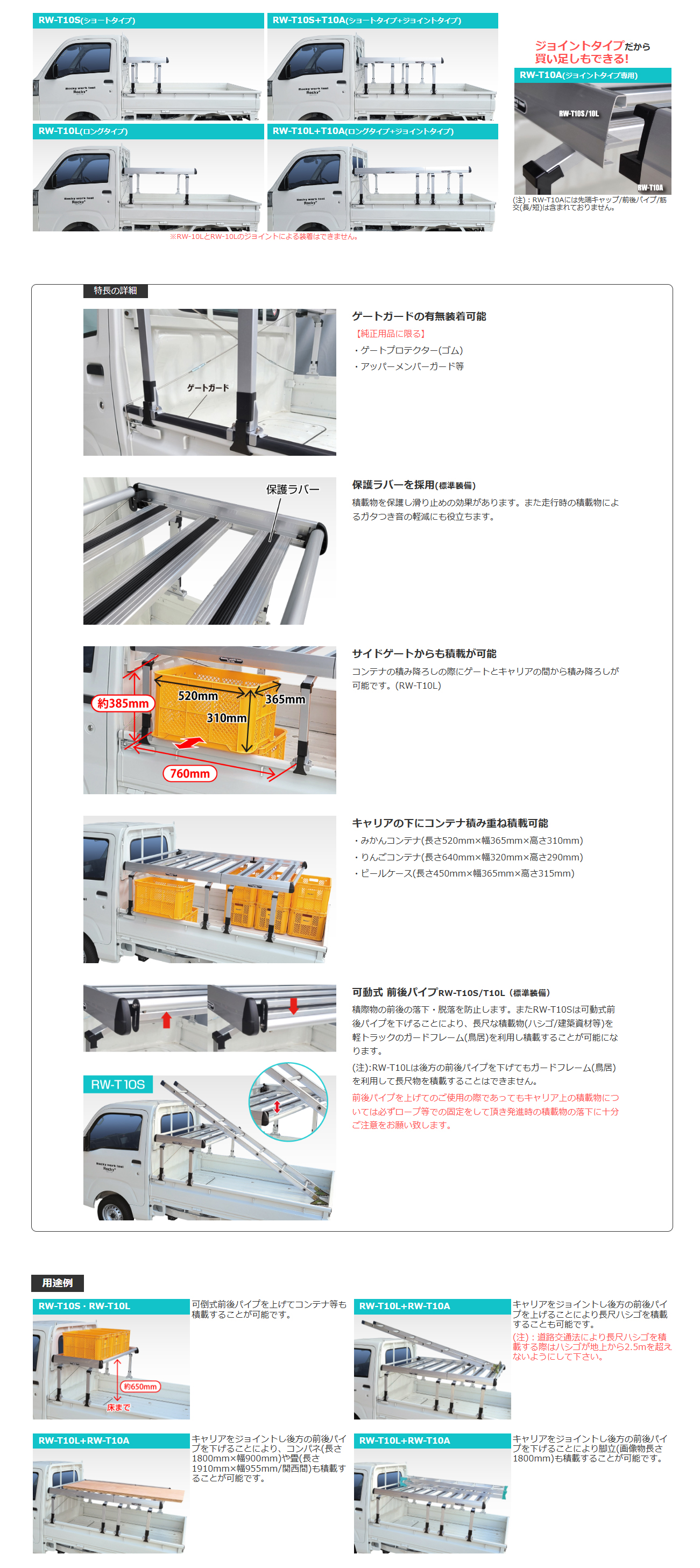 荷台積載増量キャリア