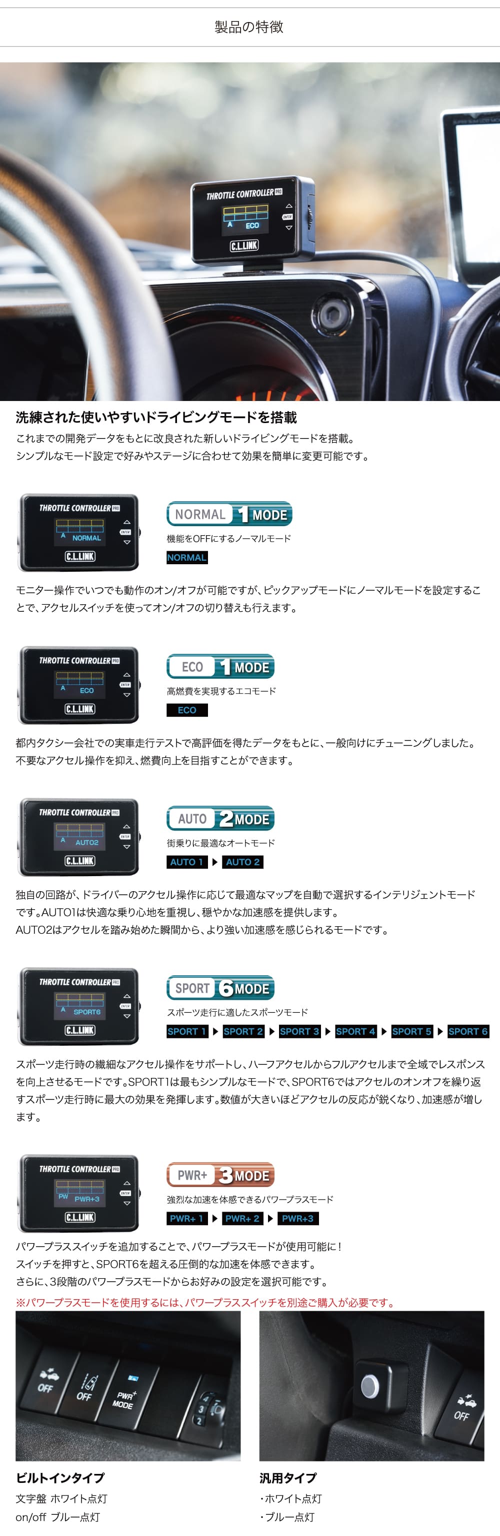 C.L.LINK（シーエルリンク） スロットルコントローラー Pro OBD