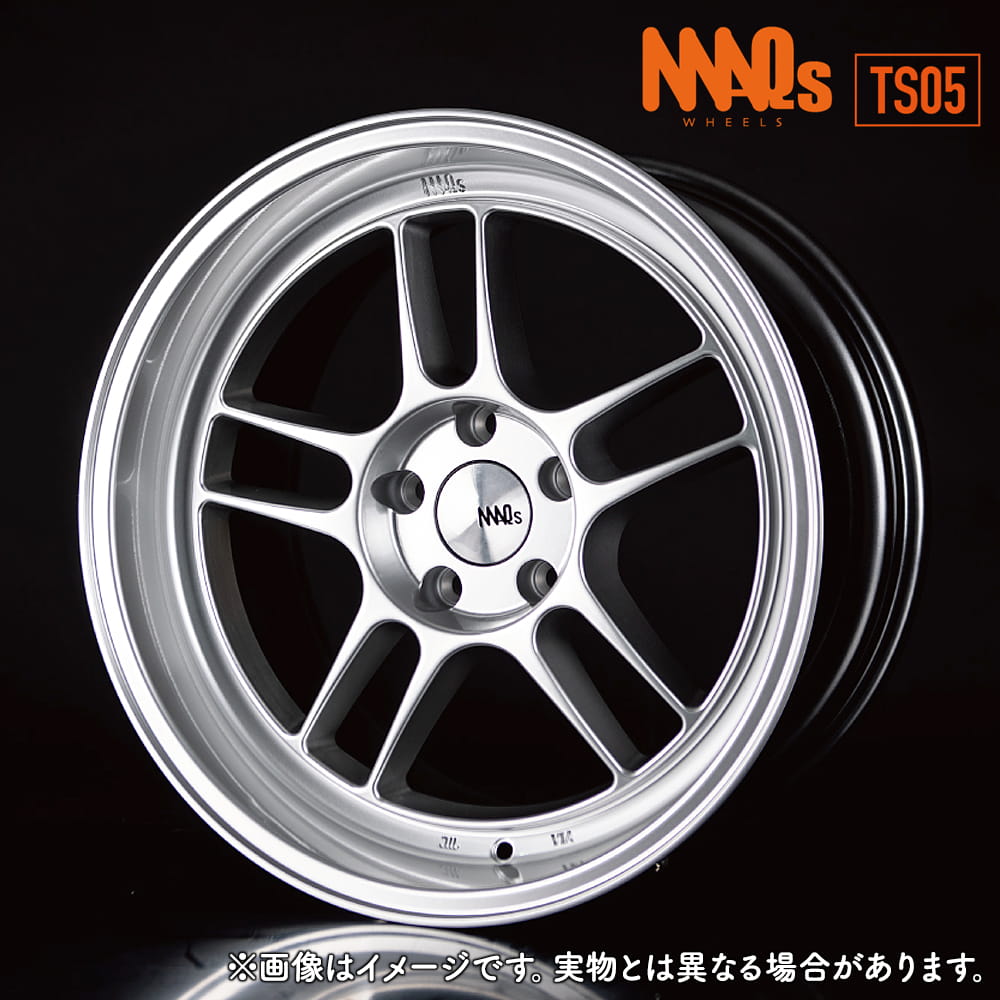MAQs Wheels TS05 18x9.5J 5H 114.3 +12 ハイパーシルバー / 18インチ ホイール1本 マックス