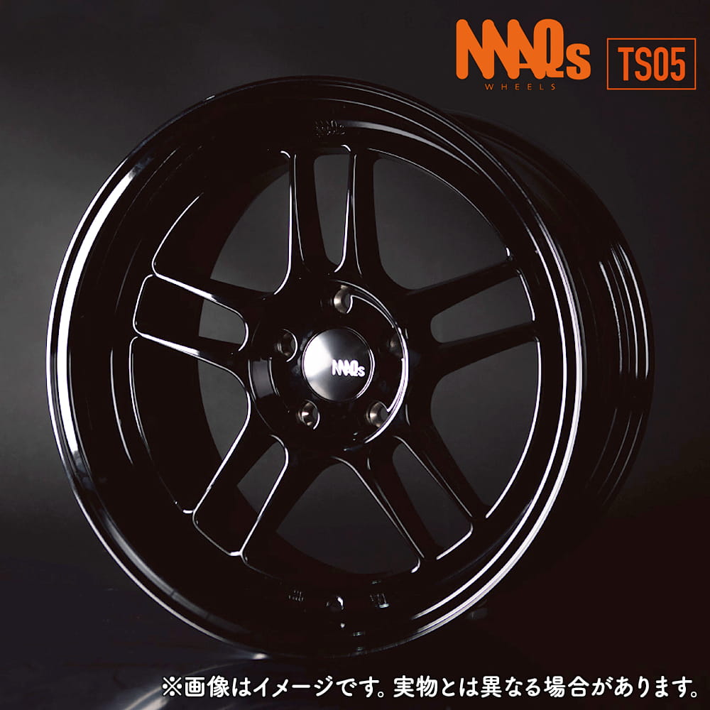 MAQs Wheels TS05 18x9.5J 5H 114.3 +12 ピアノブラック / 18インチ ホイール1本 マックス