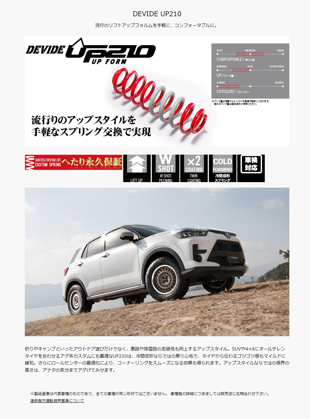TANABE タナベ GUEUK クロストレック GUE UP210 KIT スプリング TANABE タナベ GUEUK クロストレック GUE UP210 KIT スプリング