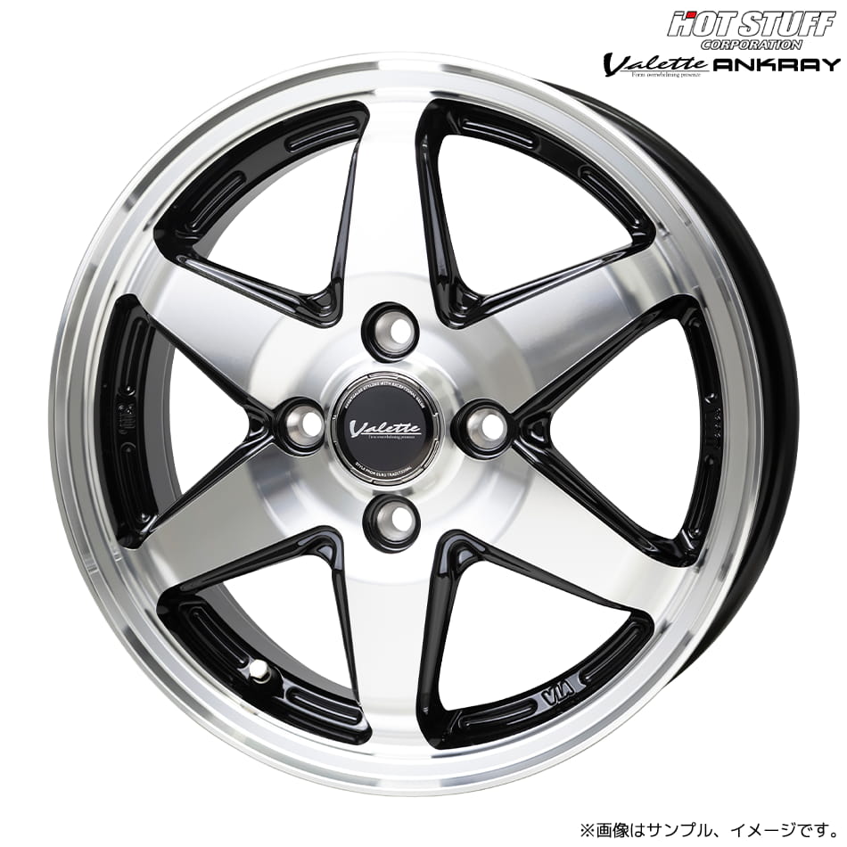 ���@���b�g �A���N���C �z�C�[��1�{ 14x4.5J 4H 100 +45 �u���b�N�|���b�V��(BP) / 14�C���` �z�b�g�X�^�b�t HOT STUFF Valette ANKRAY