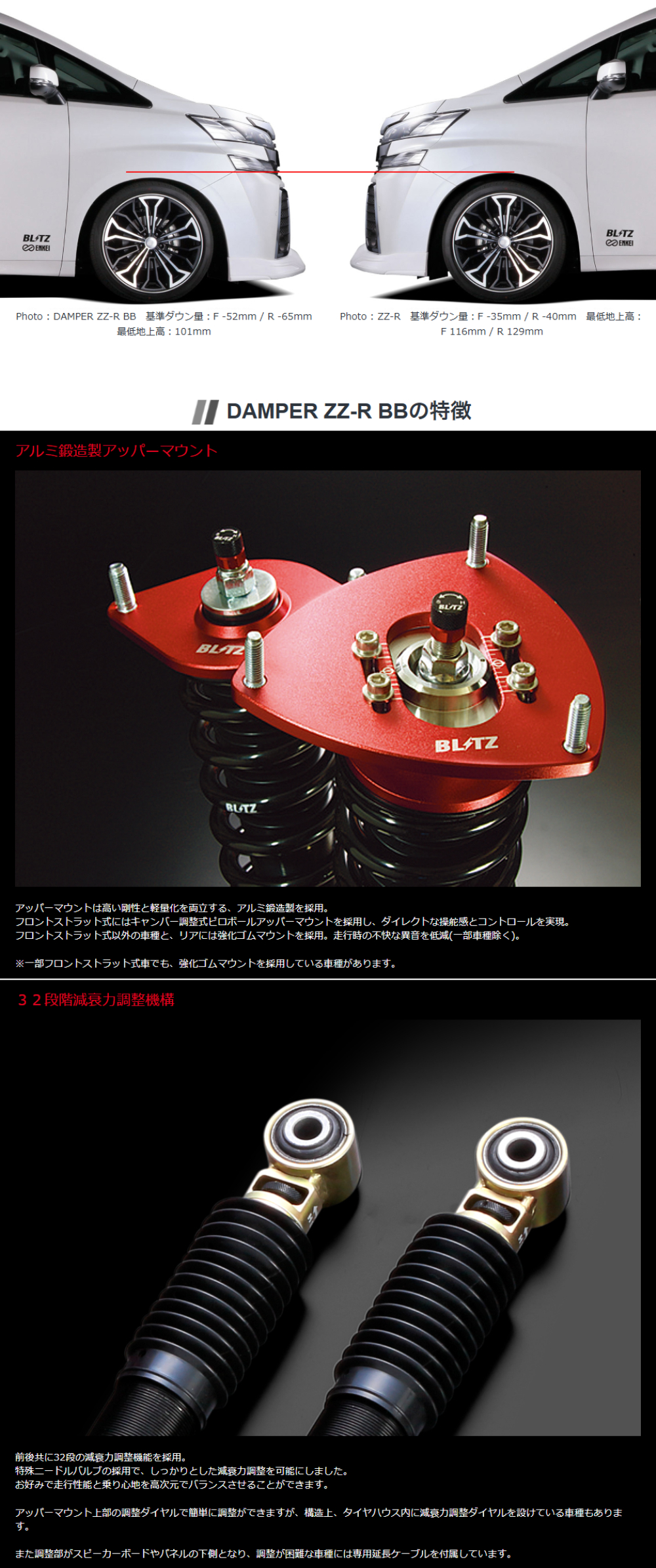 BLITZ（ブリッツ） BLITZ DAMPER ZZ-R BB 全長調整式サスペンション