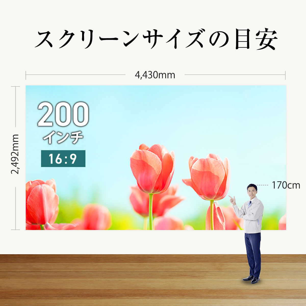 スクリーンサイズの目安