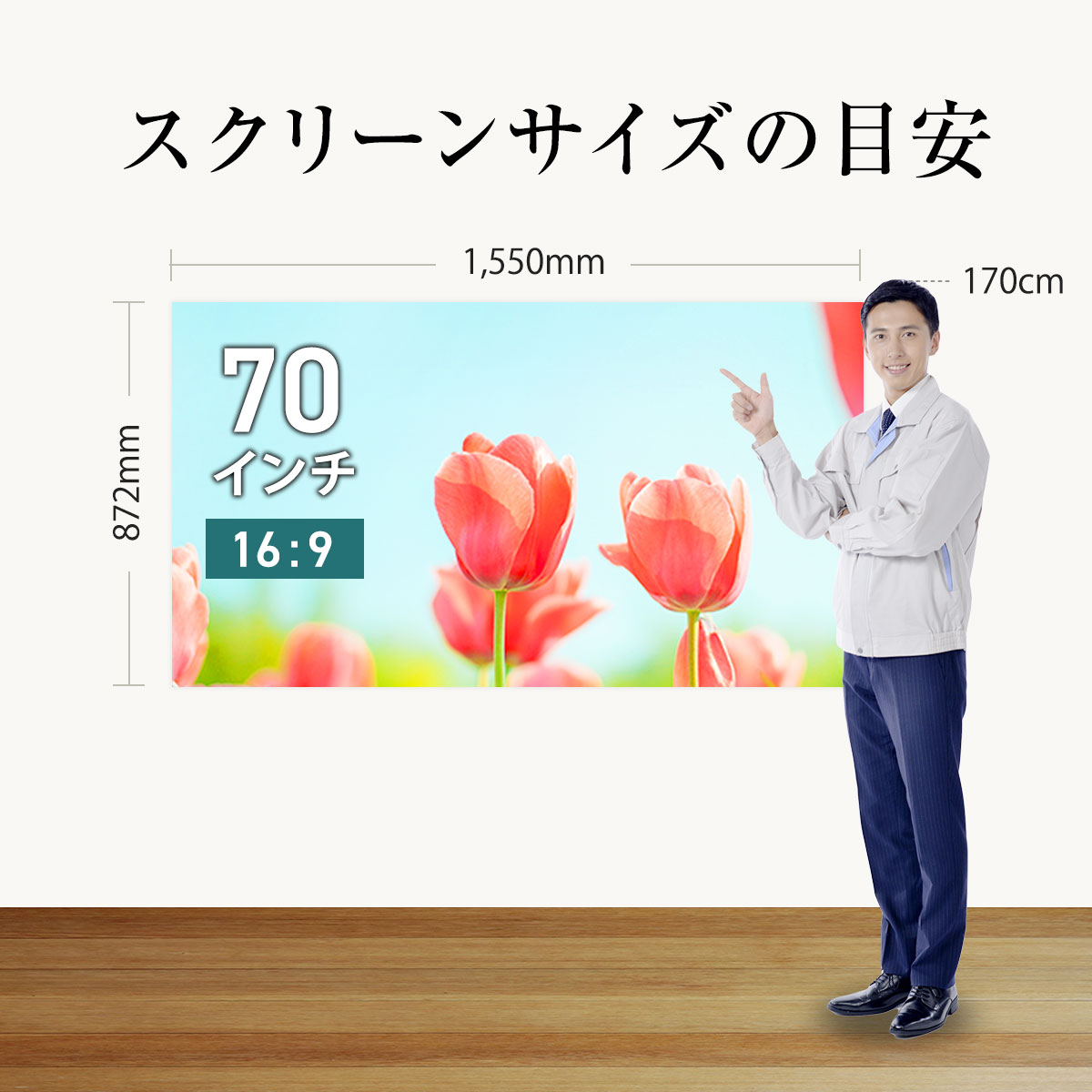 スクリーンサイズの目安