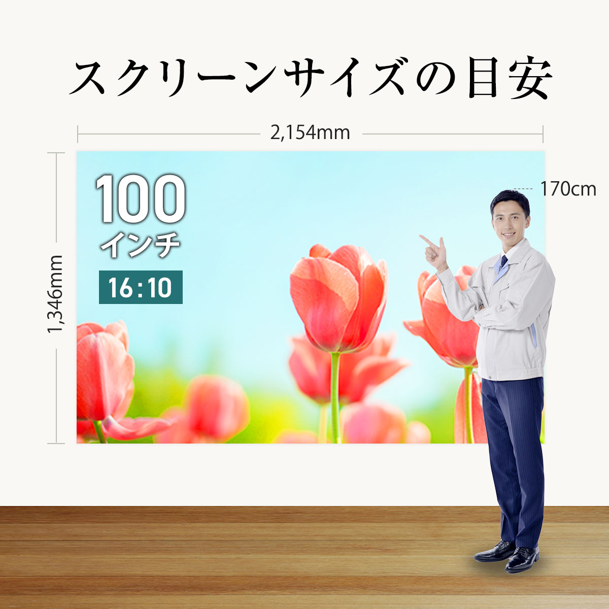 スクリーンサイズの目安