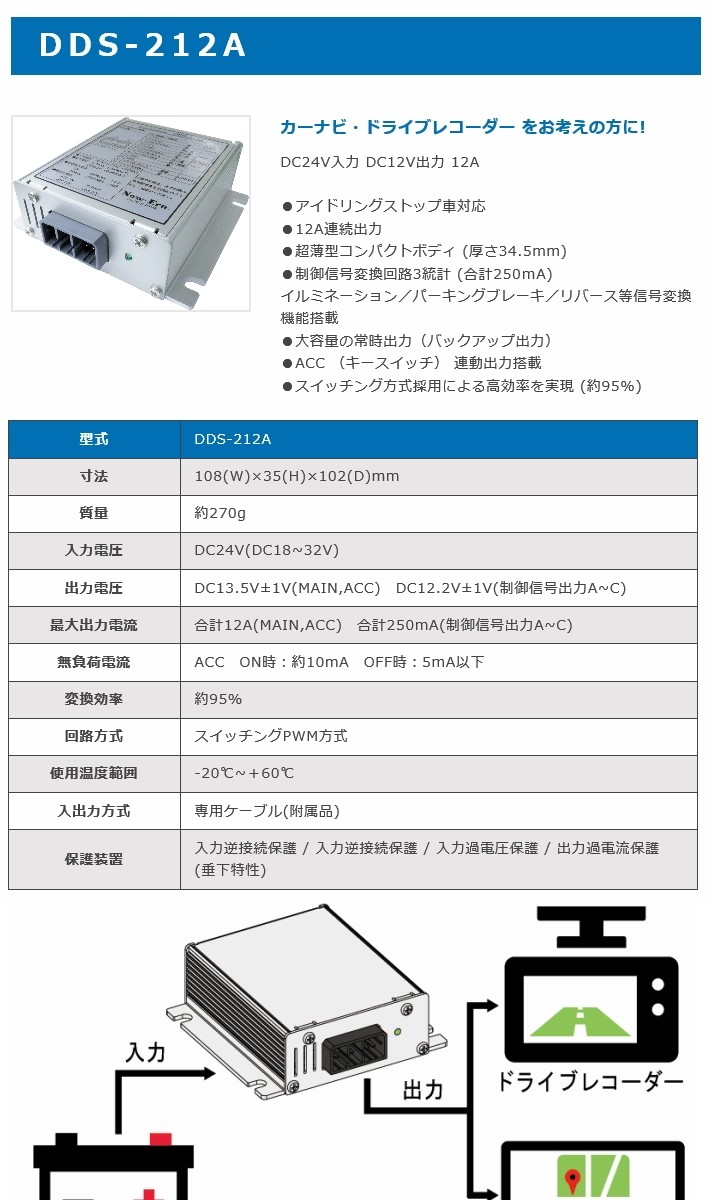 新品未使用　 New - Era  DC/DCコンバーター  DDS-212Ａ DDS-212A | DC/DCコンバータ | 電子制御製品 | 製品情報 | New