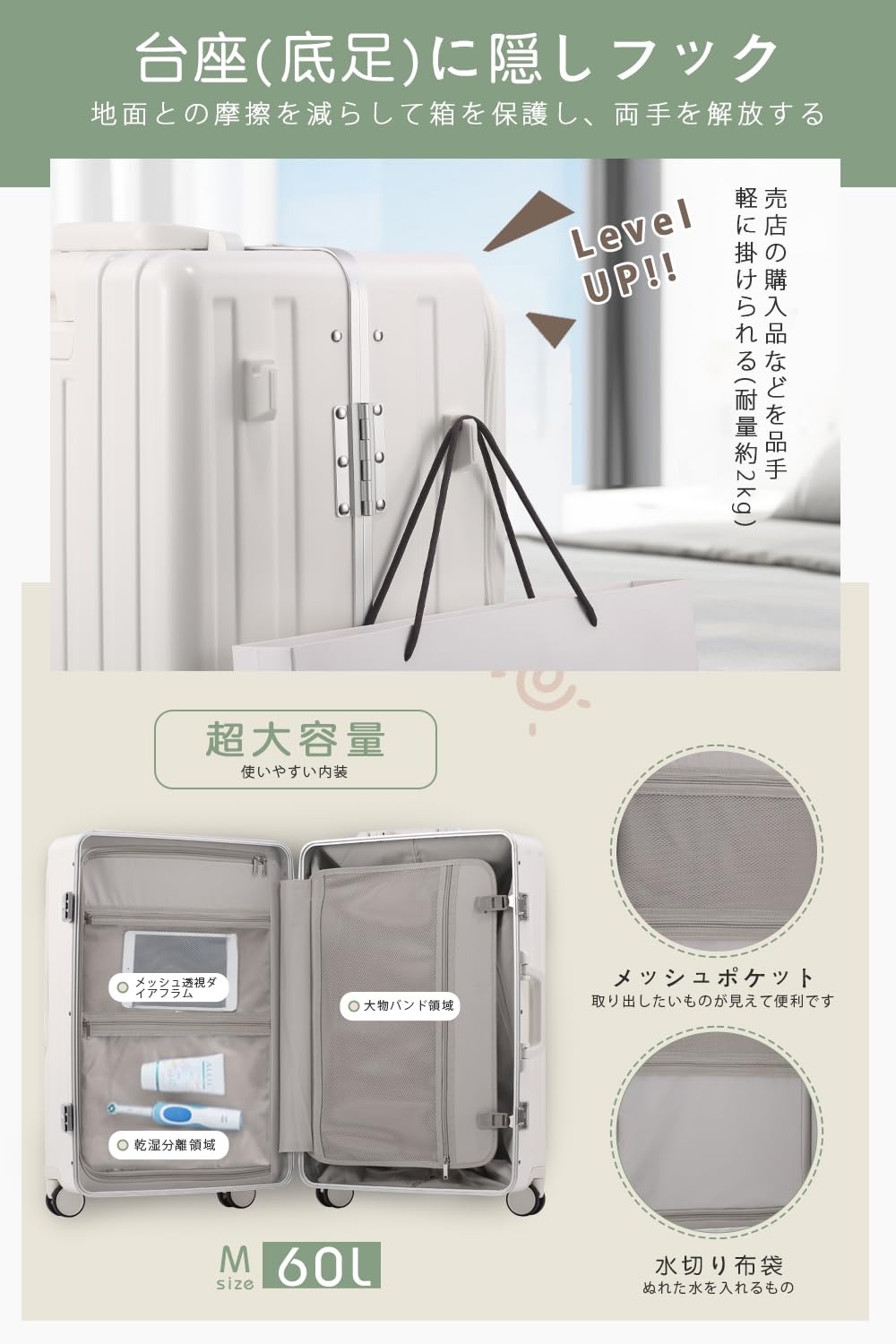 スーツケース フロントオープン 機内持ち込み usbポート キャリー かわいい Amazon | スーツケース フロントオープン 機内持ち込み usb