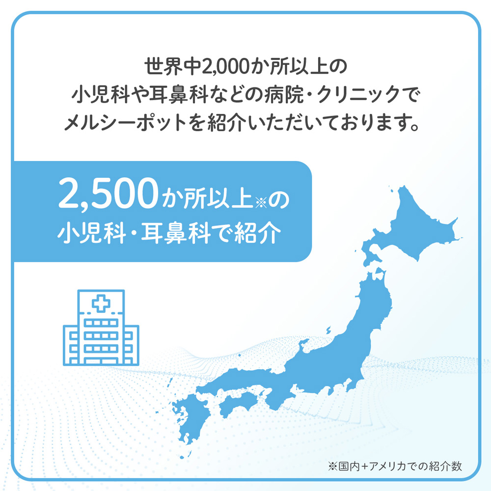 2500か所以上の小児科・耳鼻科で紹介
