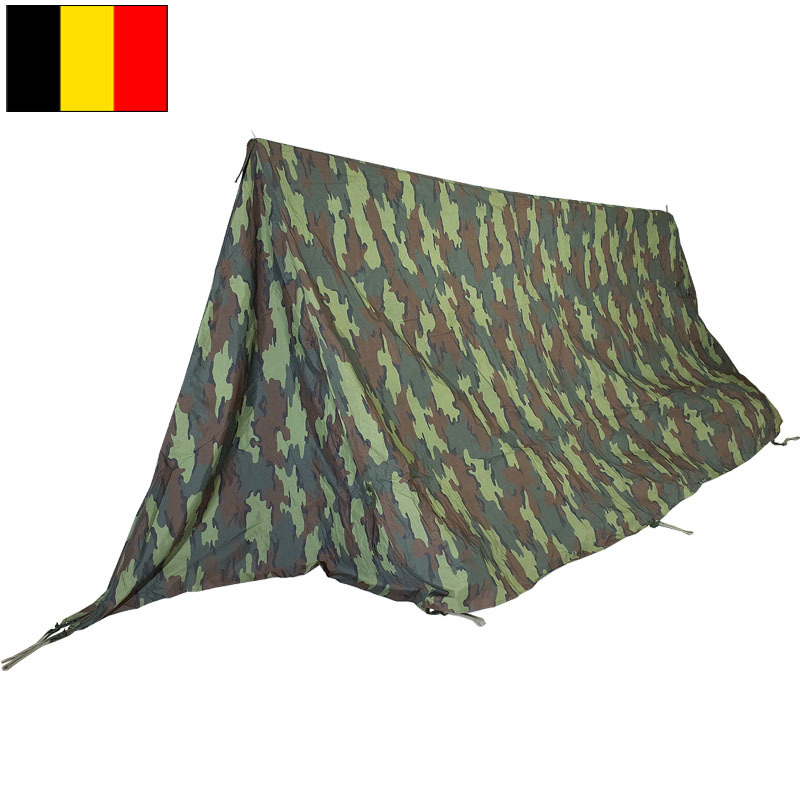 ベルギー軍 テントセット オリーブ 2人用 ジグソーカモ フライシート