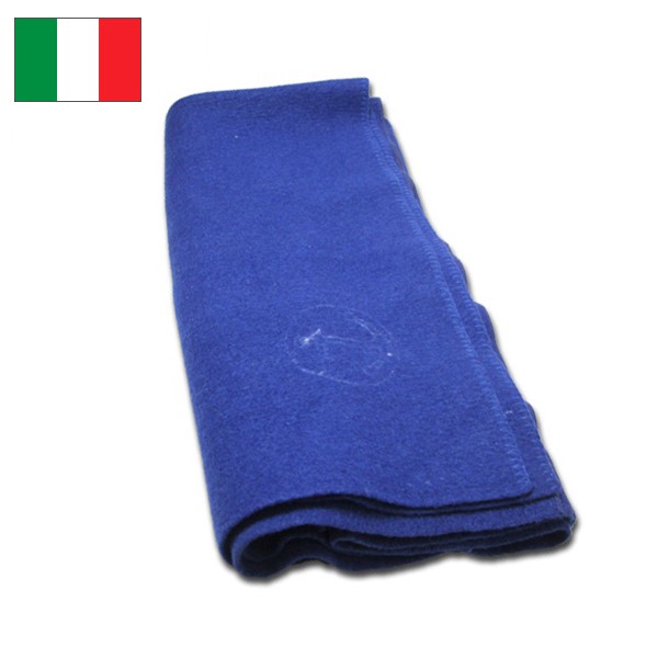 イタリア軍 ウールブランケット ブルー USED : 16101413
