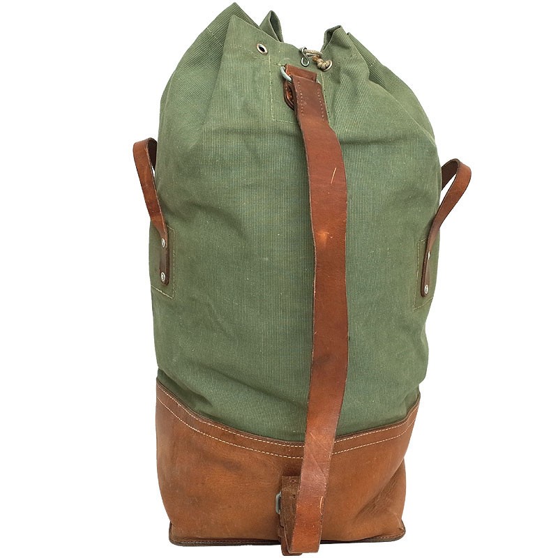 スイス軍 マウンテンダッフルバッグ レザーボトム USED BD026UN