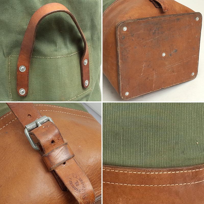 スイス軍 マウンテンダッフルバッグ レザーボトム USED BD026UN