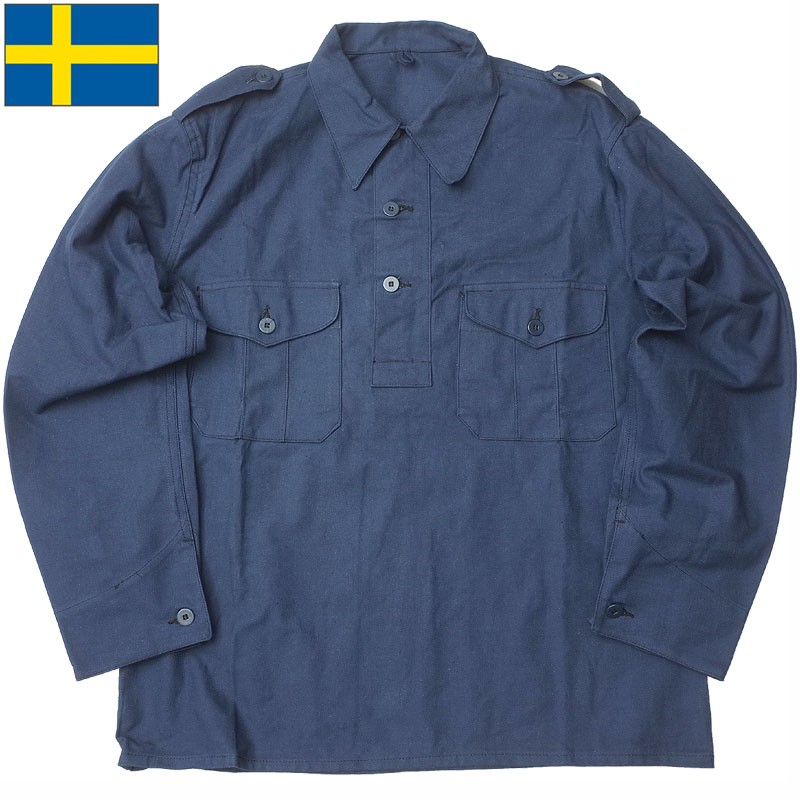スウェーデン軍 プルオーバージャケット ネイビー プラスチックボタン デッドストック JJ247NN :19083012:ミリタリー百貨シービーズ  通販 