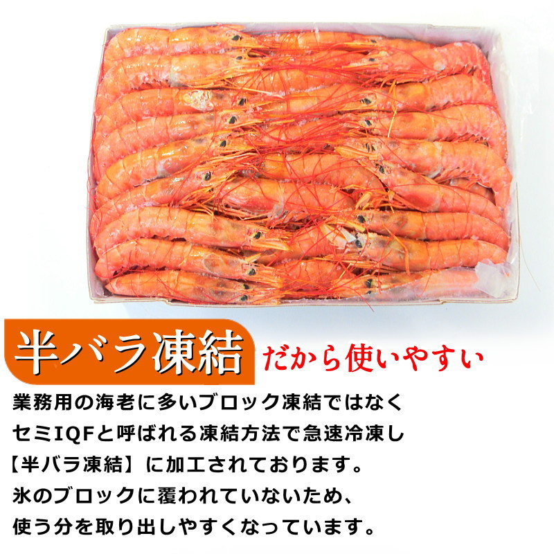 赤海老 刺身 赤エビ 冷凍 アルゼンチン赤海老 L3 天然海老 2kg 60-80尾
