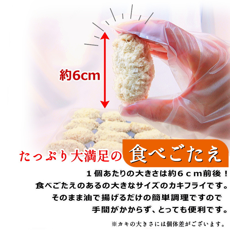 カキフライ 広島産 20個入り （500ｇ） かきフライ 牡蠣フライ 冷凍