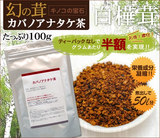 カバノアナタケ茶100g チャガ茶 チャーガ茶 メール便発送