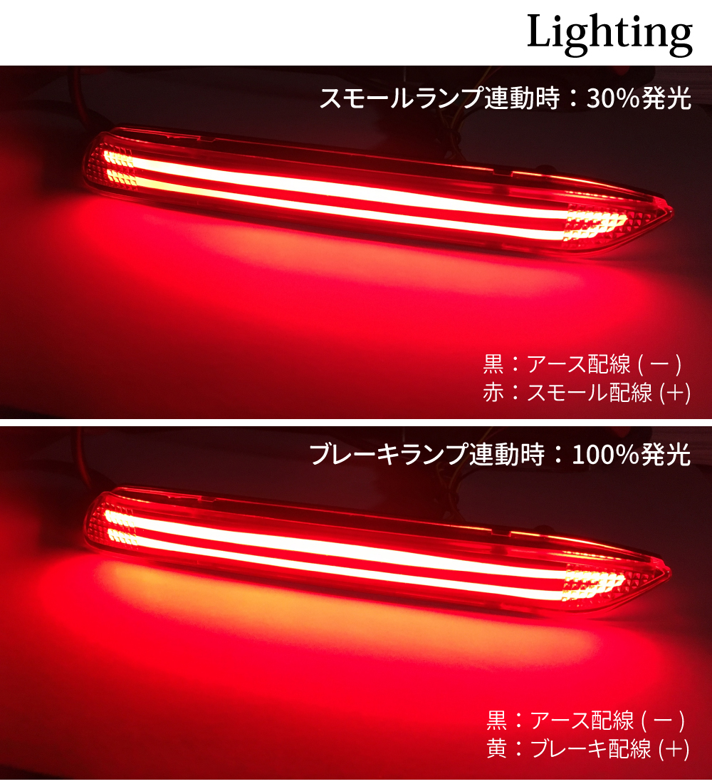 LEDリフレクター カムリ KAMURI ・REIZ など トヨタ車種 汎用 ブレーキ