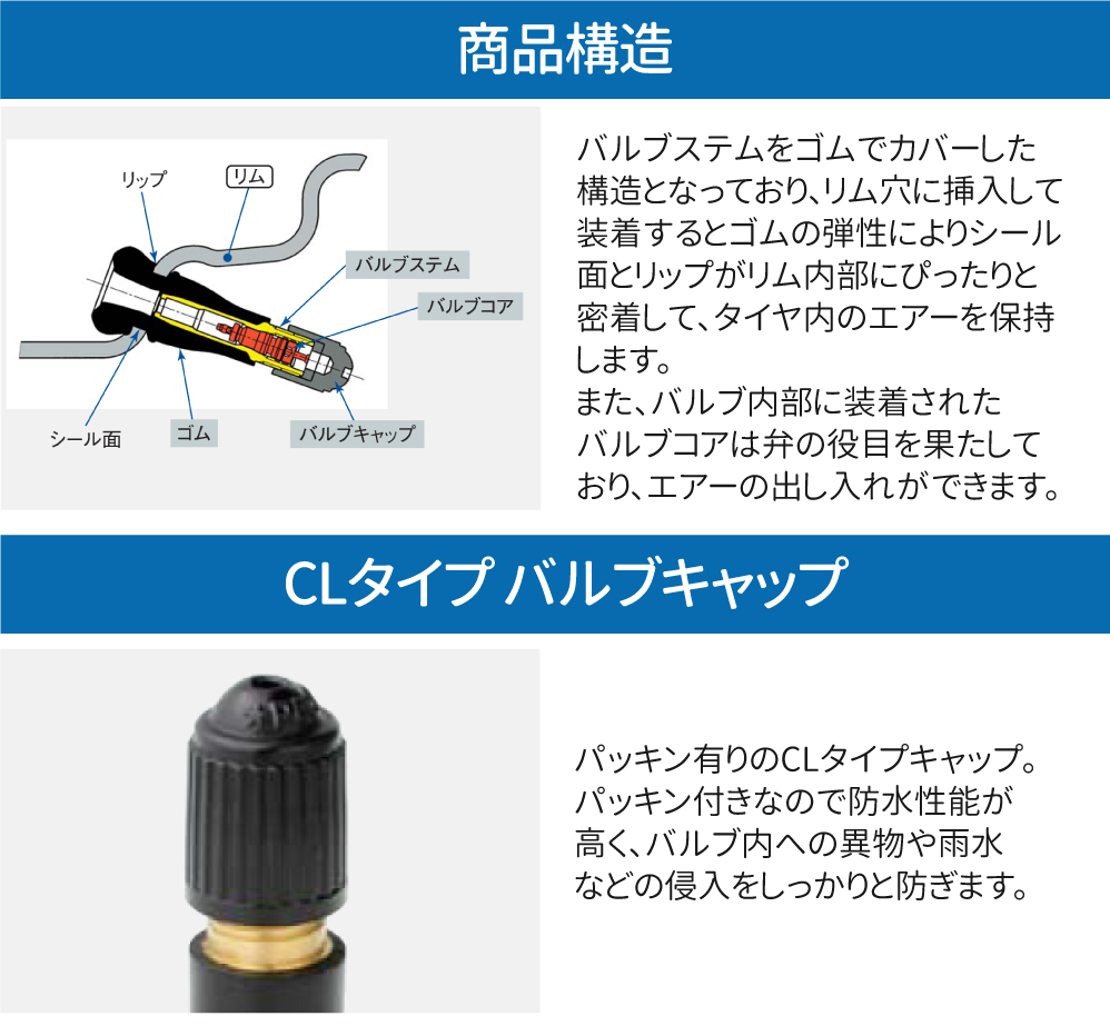 タイヤ エアバルブ キャップ付き チューブレス TR413 200個セット