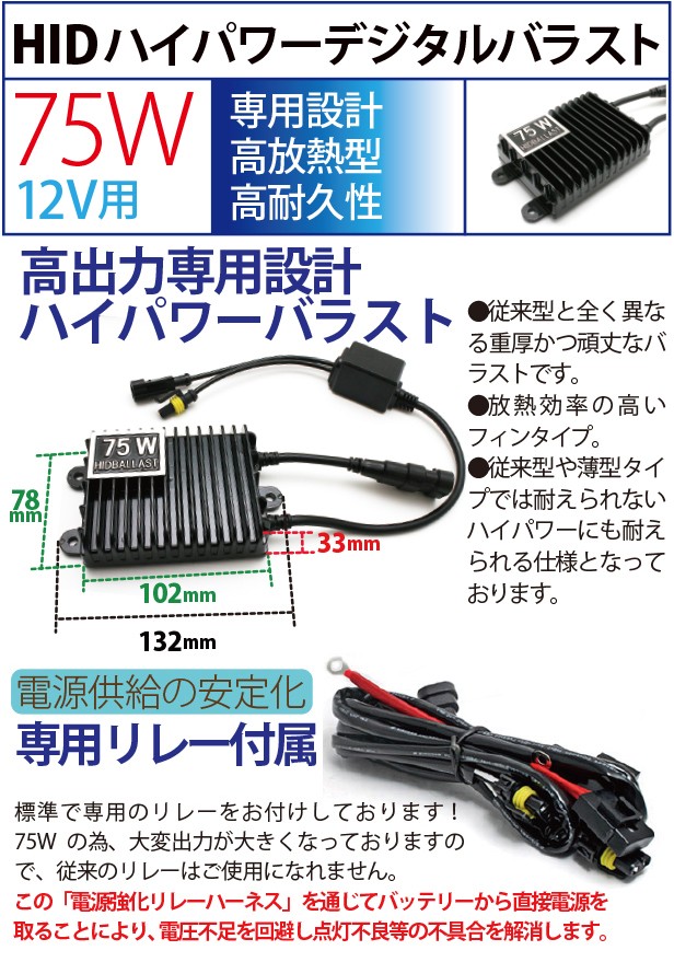 NAS HIDキット 75W 爆光 やみつきになる明るさ！H1 H3 HB3 HB4 H7 H8 H11 D2 hid HID（キセノン）  フォグランプ シングルキット 送料無料 [バルブ銀台座]