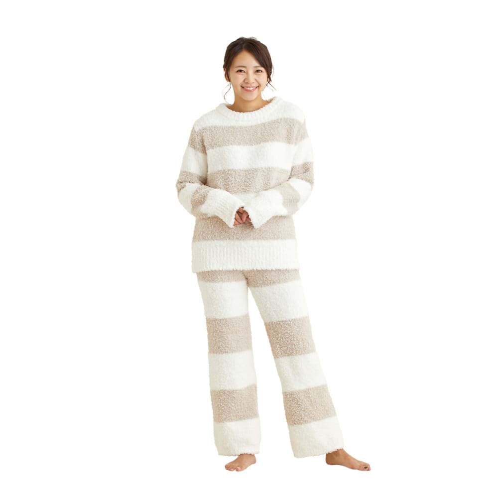 ルームウェア レディース パジャマ クリスマス プレゼント 半額セール 部屋着 モコモコ トレーナー 長ズボン 冬物 送料無料 上下セット 【505】 |  | 02