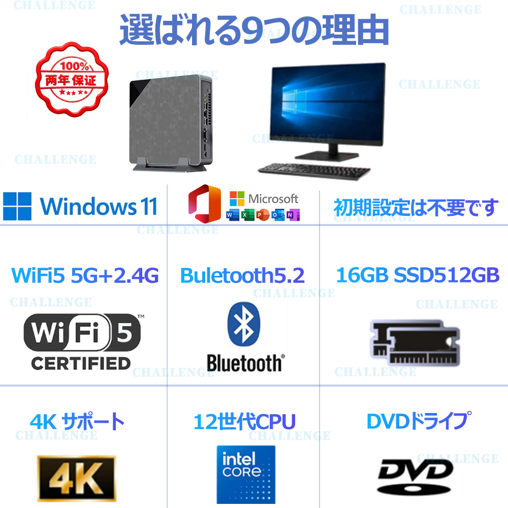 インテル（intel） デスクトップパソコン パソコン 新品 ミニPC ミニ