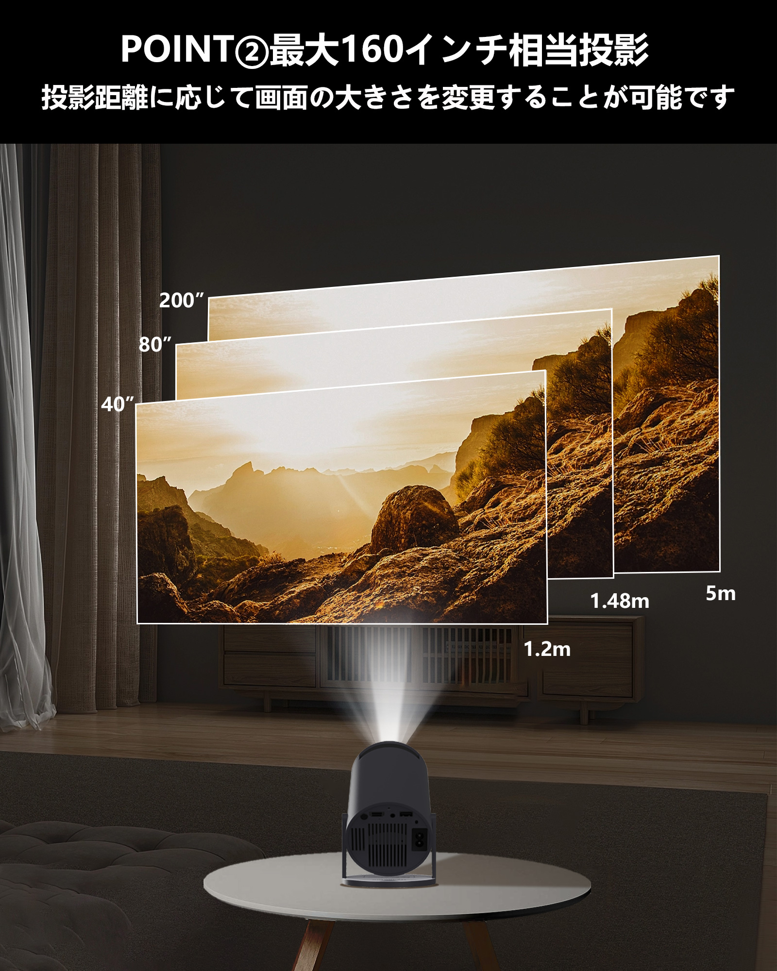 楽天市場】プロジェクター 小型 天井投影 自動台形補正 16000LM