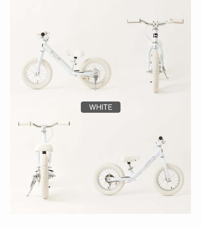 SPARKYecru組立・整備済みブレーキゴムタイヤスタンド装備スパーキーおしゃれキックバイクバランスバイクiimoファーストライダー