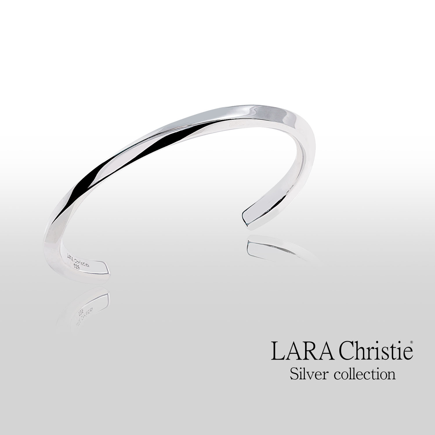 LARA Christie バングル レディース ブランド 太め シルバー