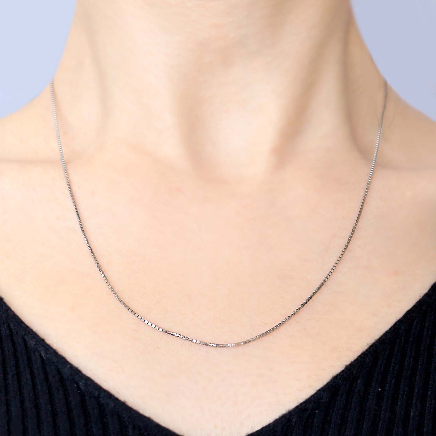 ララクリスティー Pt850 チェーン ベネチアン 幅0.95mm 最長45cm LARA Christie ネックレス チェーン プラチナ 最長45cm