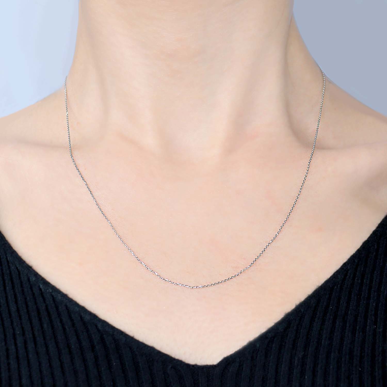 ララクリスティー Pt850 チェーン アズキ 幅0.85mm 最長45cm LARA Christie ネックレス チェーン プラチナ 最長45cm あずき