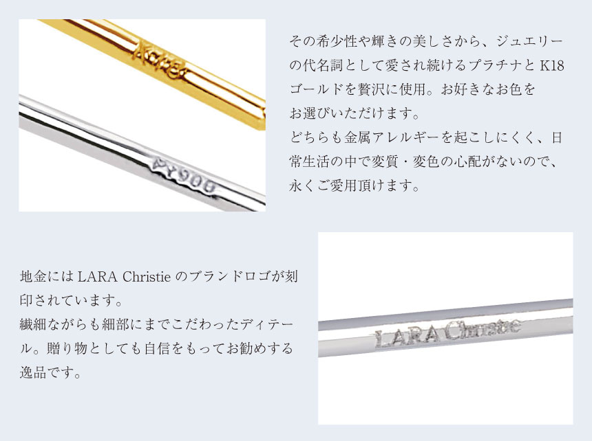 LARA Christie ピアス 18金 レディース アクアマリン 計0.5ct