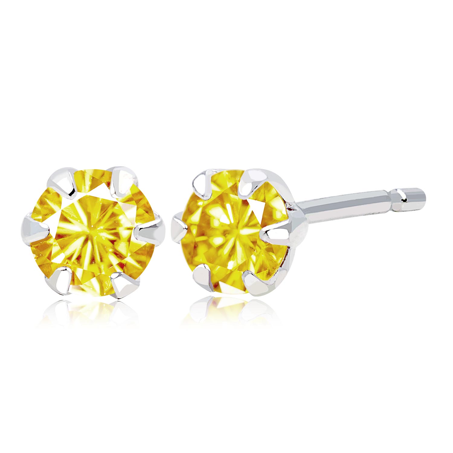 イエローサファイア ピアス 0.3ct K18 ゴールドle71-0012-yg 