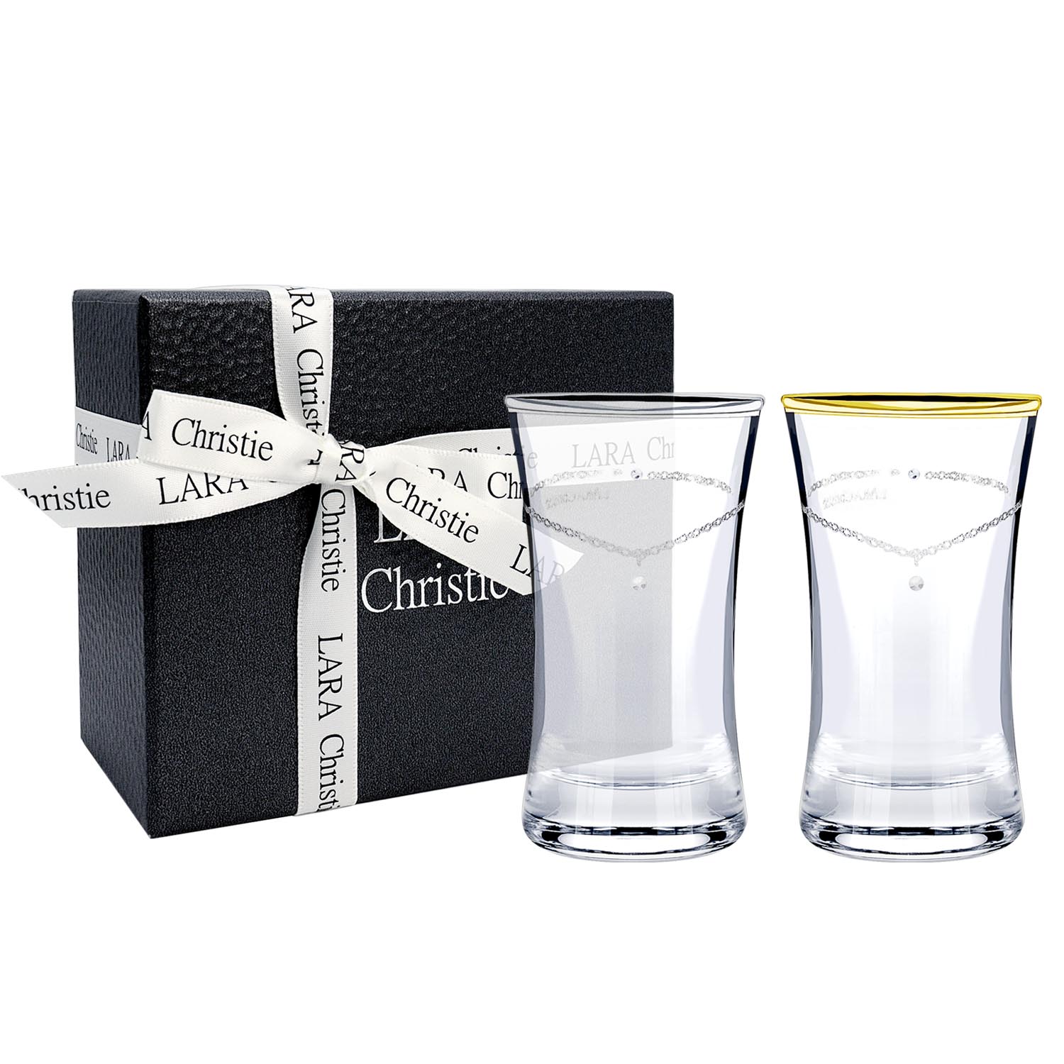 LARA Christie ペア お酒 グラス 日本酒 おちょこ プラチナ