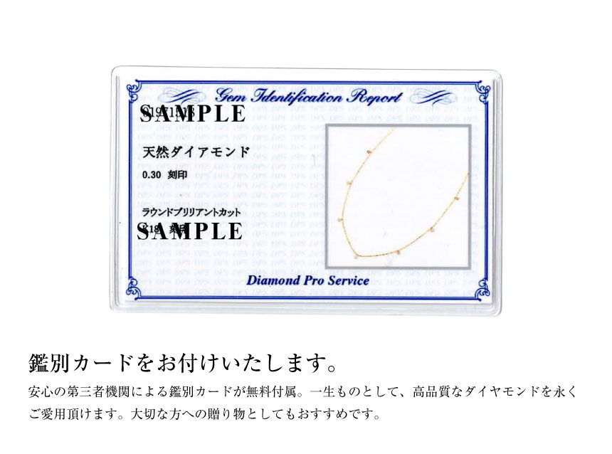 ネックレス レディース 18金 プラチナ ダイヤモンド ステーション 0.3ct PT900 ゴールド K18 LPUC ララクリスティー