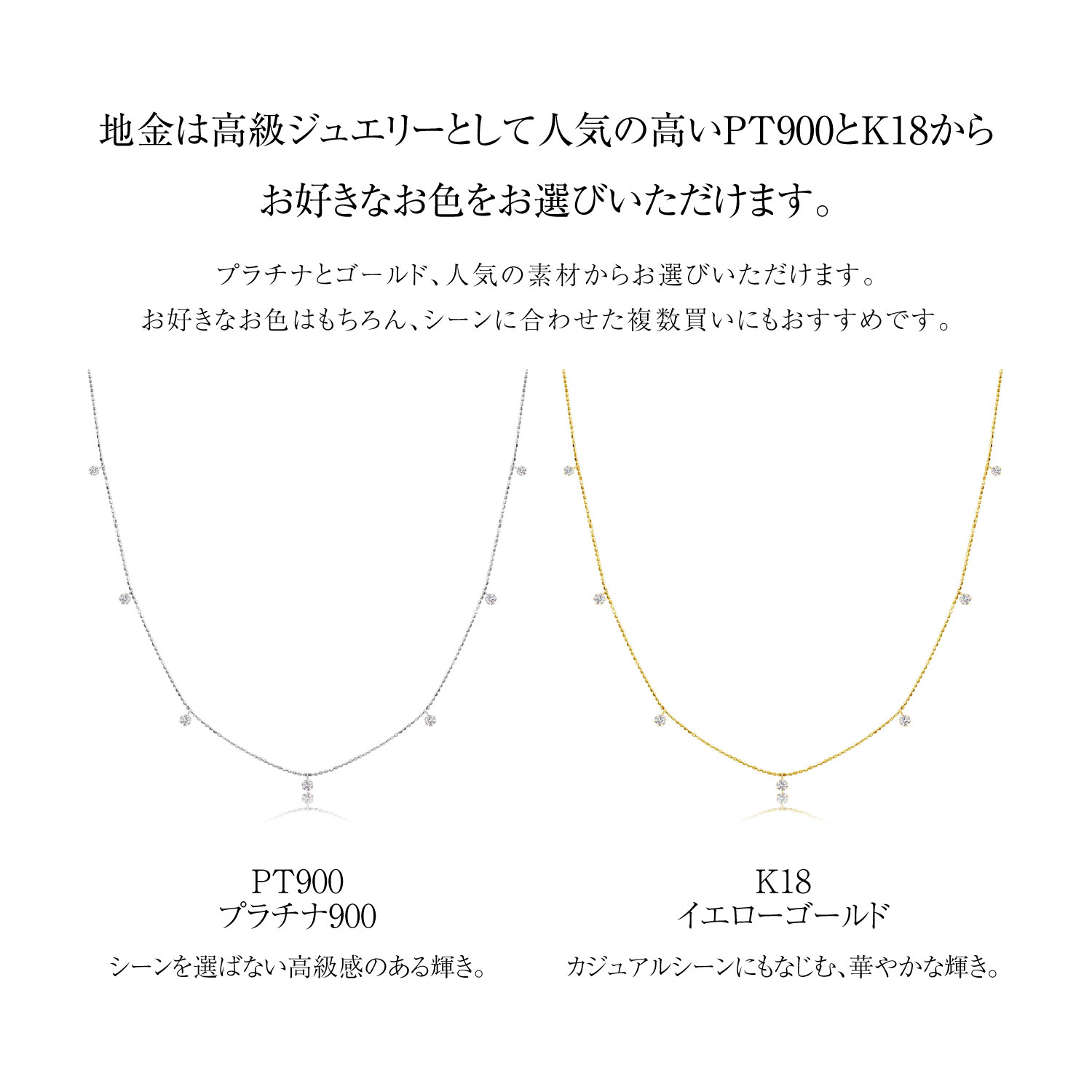 ネックレス レディース 18金 プラチナ ダイヤモンド ステーション 0.3ct PT900 ゴールド K18 LPUC ララクリスティー