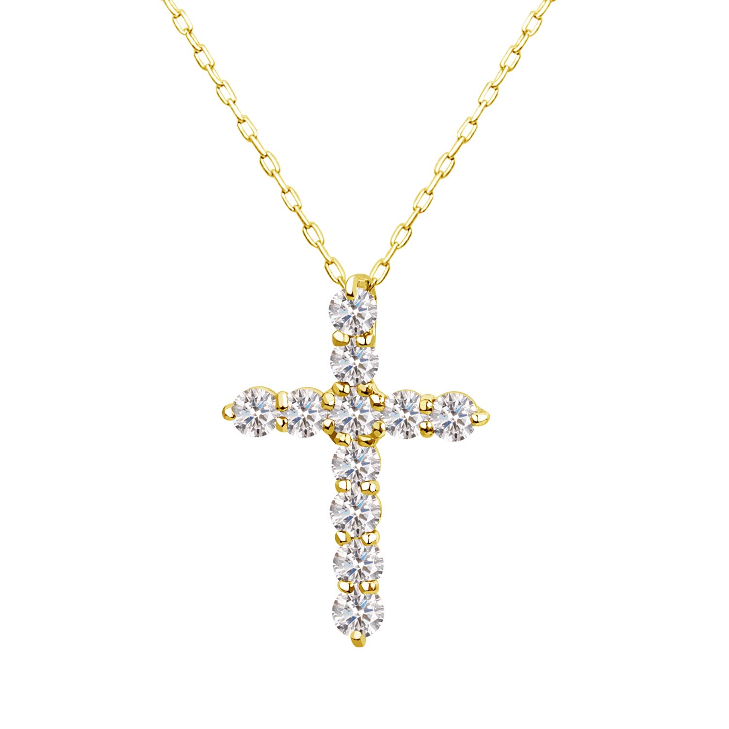 ネックレス レディース 18金 ダイヤ ダイヤモンド 0.5ct プラチナ PT900 K18 ゴールド クロス プレゼント ララクリスティー LPUC_2